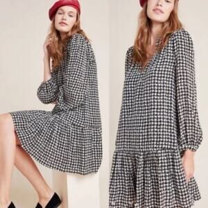 Anthropologie Maeve Sterling Houndstooth Dress - XXSP